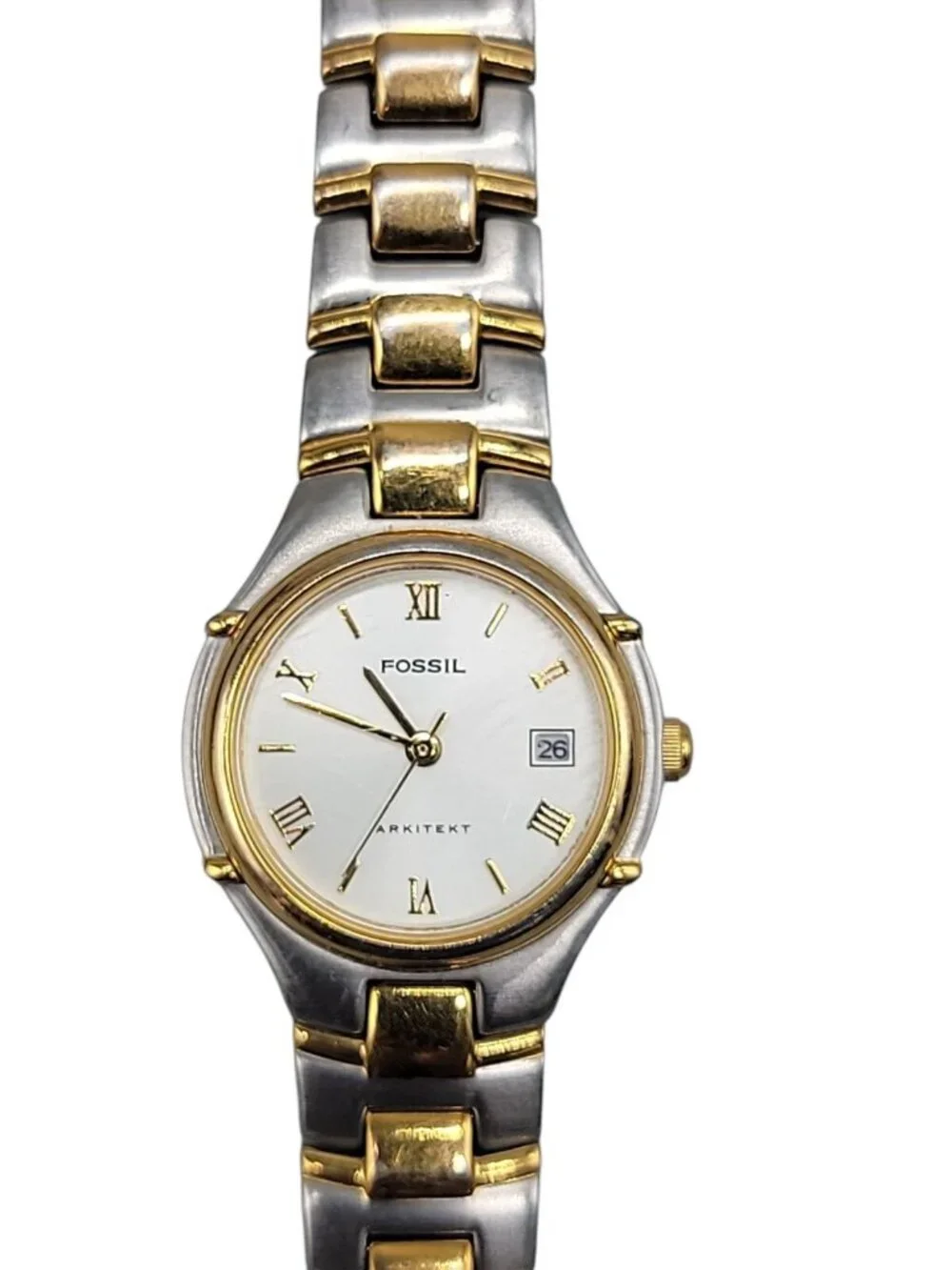 Fossil Arkitekt Ladies Watch 27mm FS2699 Date Quartz Two Tone 6